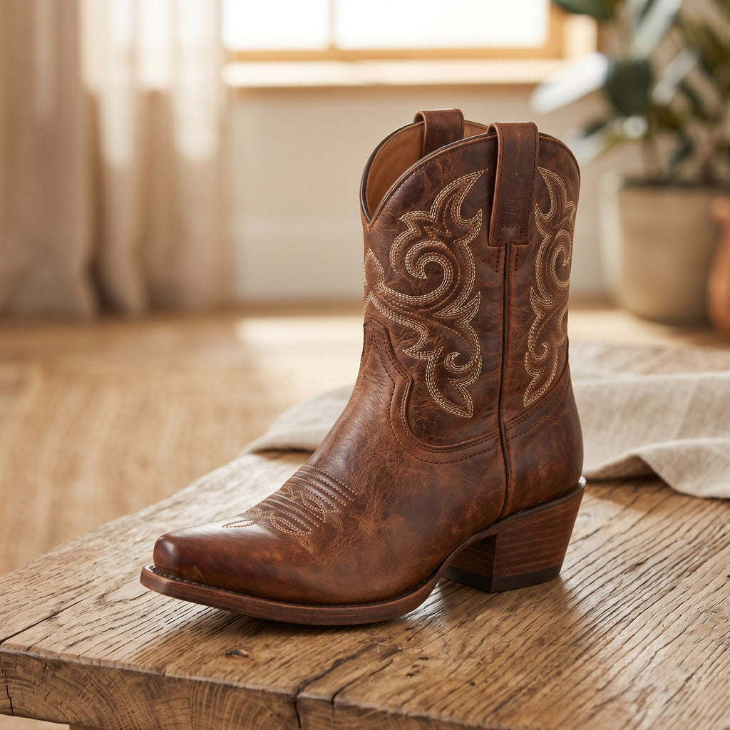 Luxury Edition - Artisian Made Tan Italian Leather Iseo Cowboy Boots