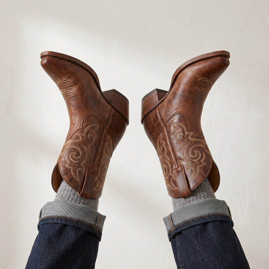 Luxury Edition - Artisian Made Tan Italian Leather Iseo Cowboy Boots