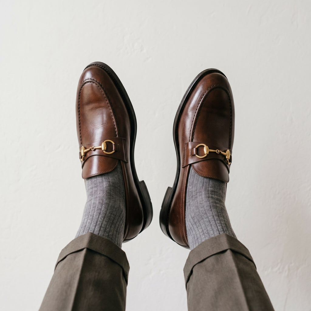 Luxury Edition - Artisian Made Brown Italian Leather Montalcino Horse Bit Loafers