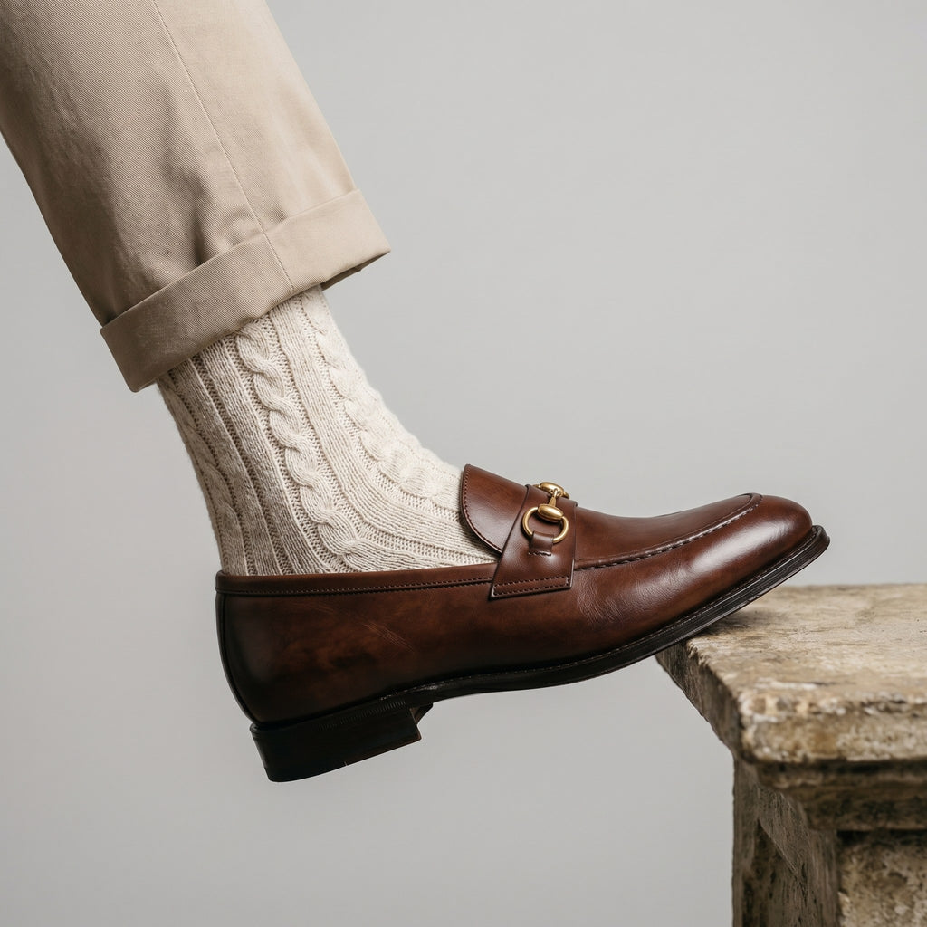 Luxury Edition - Artisian Made Brown Italian Leather Montalcino Horse Bit Loafers