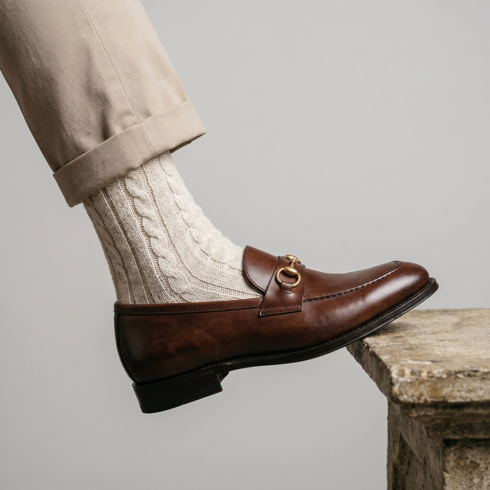 Luxury Edition - Artisian Made Brown Italian Leather Montalcino Horse Bit Loafers