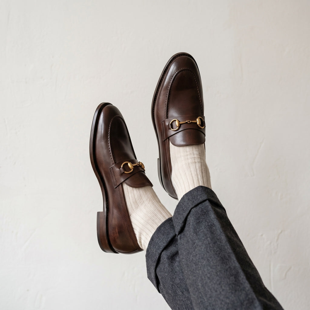 Luxury Edition - Artisian Made Brown Italian Leather Monza Horse Bit Loafers
