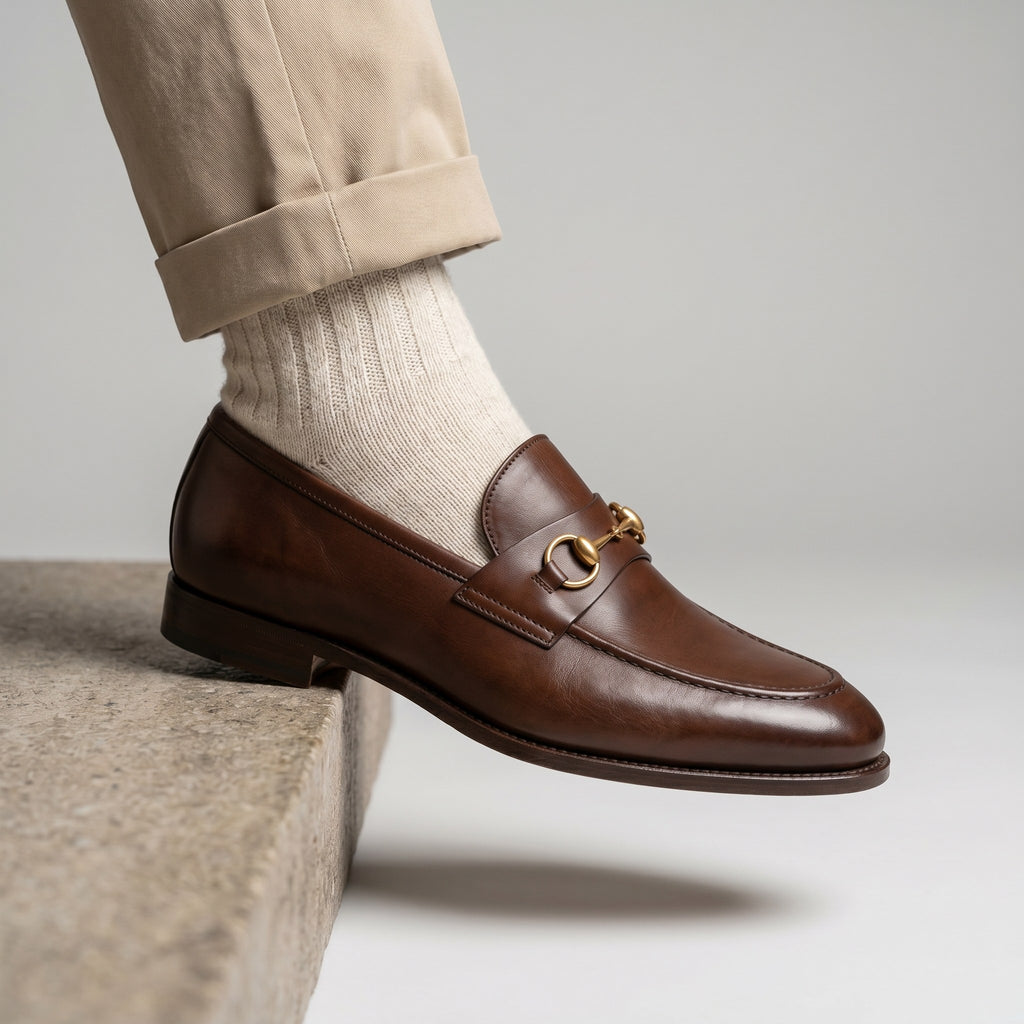 Luxury Edition - Artisian Made Brown Italian Leather Noli Horse Bit Loafers