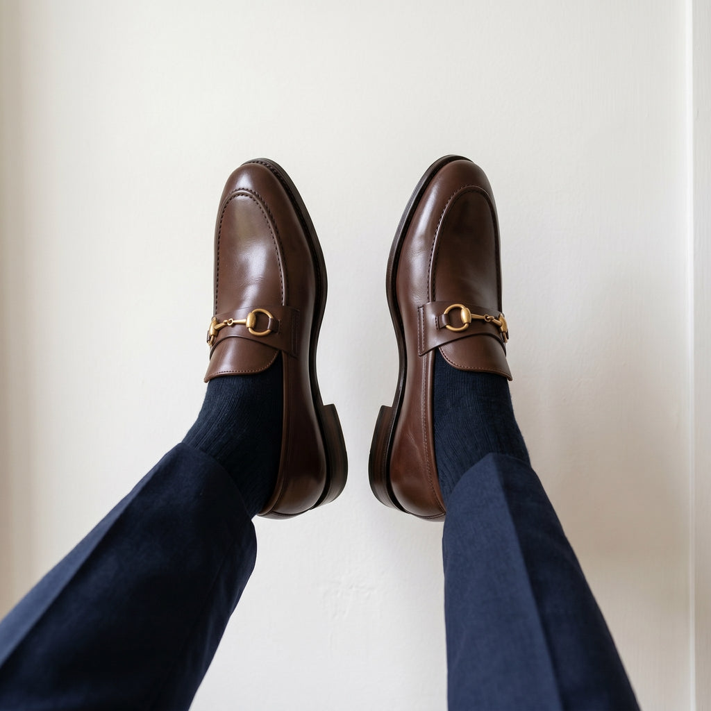 Luxury Edition - Artisian Made Brown Italian Leather Novara Horse Bit Loafers