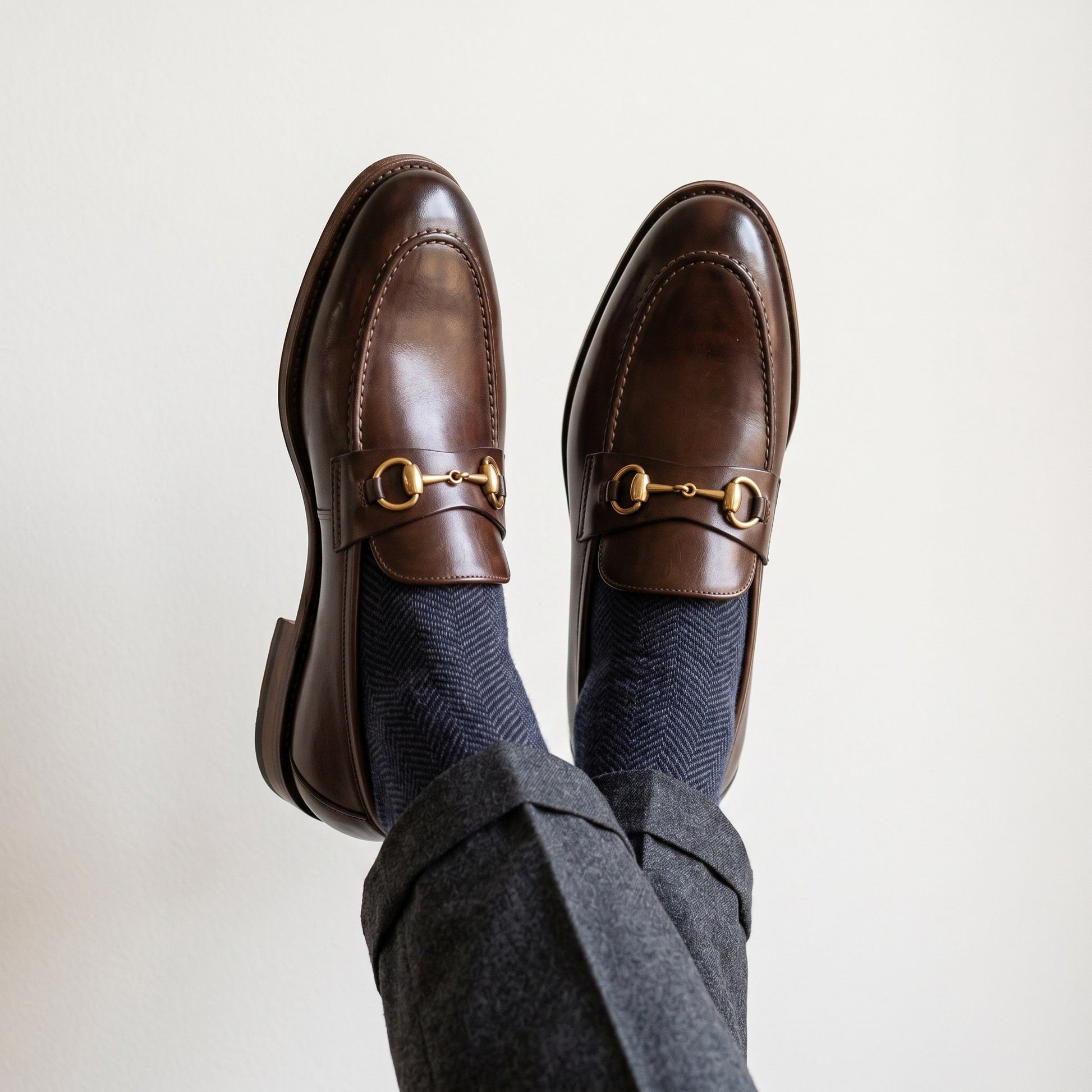 Luxury Edition - Artisian Made Brown Italian Leather Orbetello Horse Bit Loafers