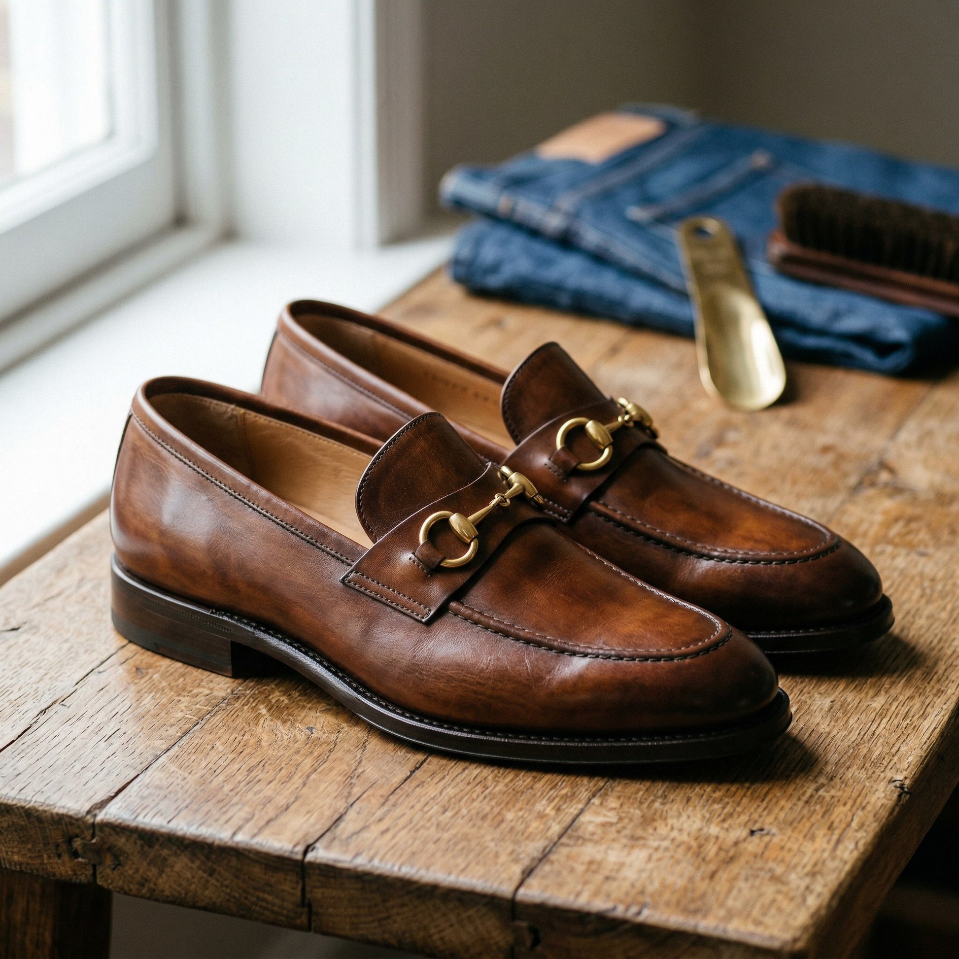 Luxury Edition - Artisian Made Brown Italian Leather Ostia Horse Bit Loafers