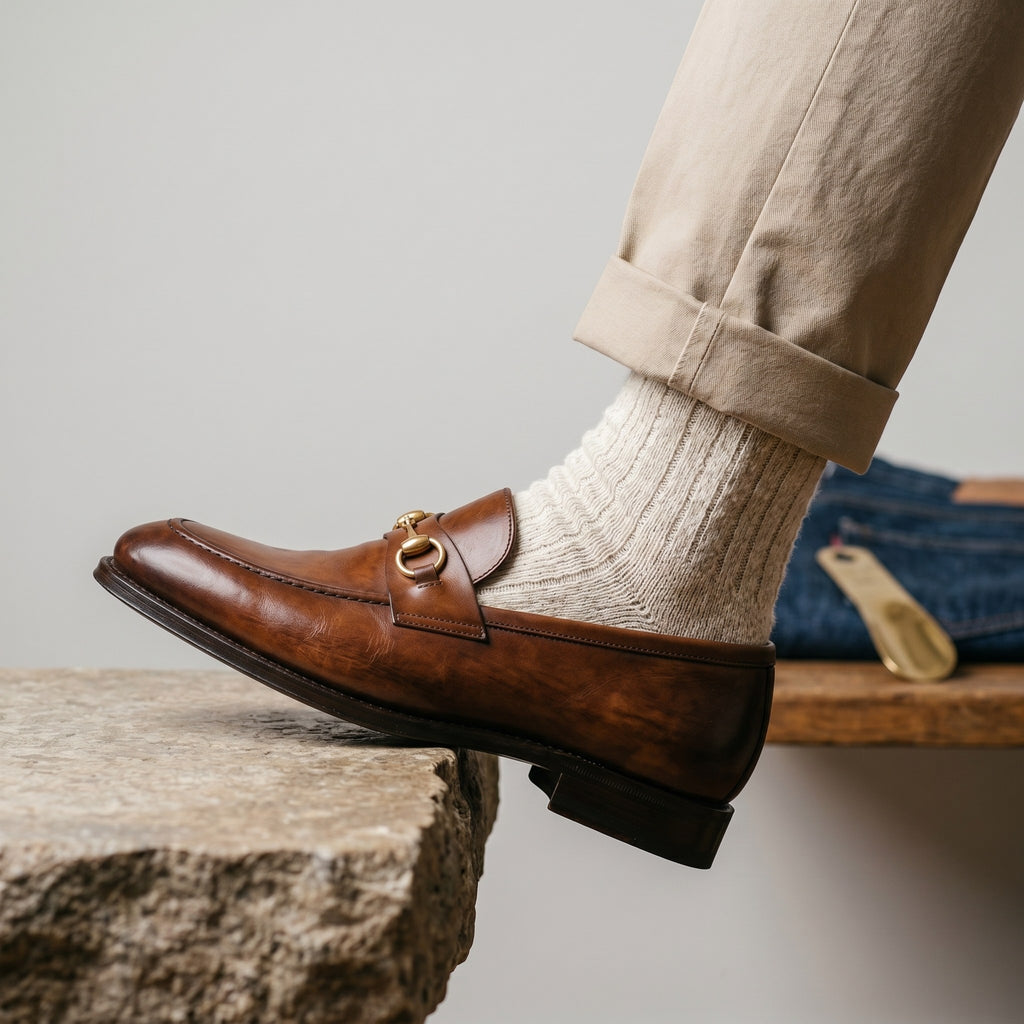 Luxury Edition - Artisian Made Brown Italian Leather Ostia Horse Bit Loafers