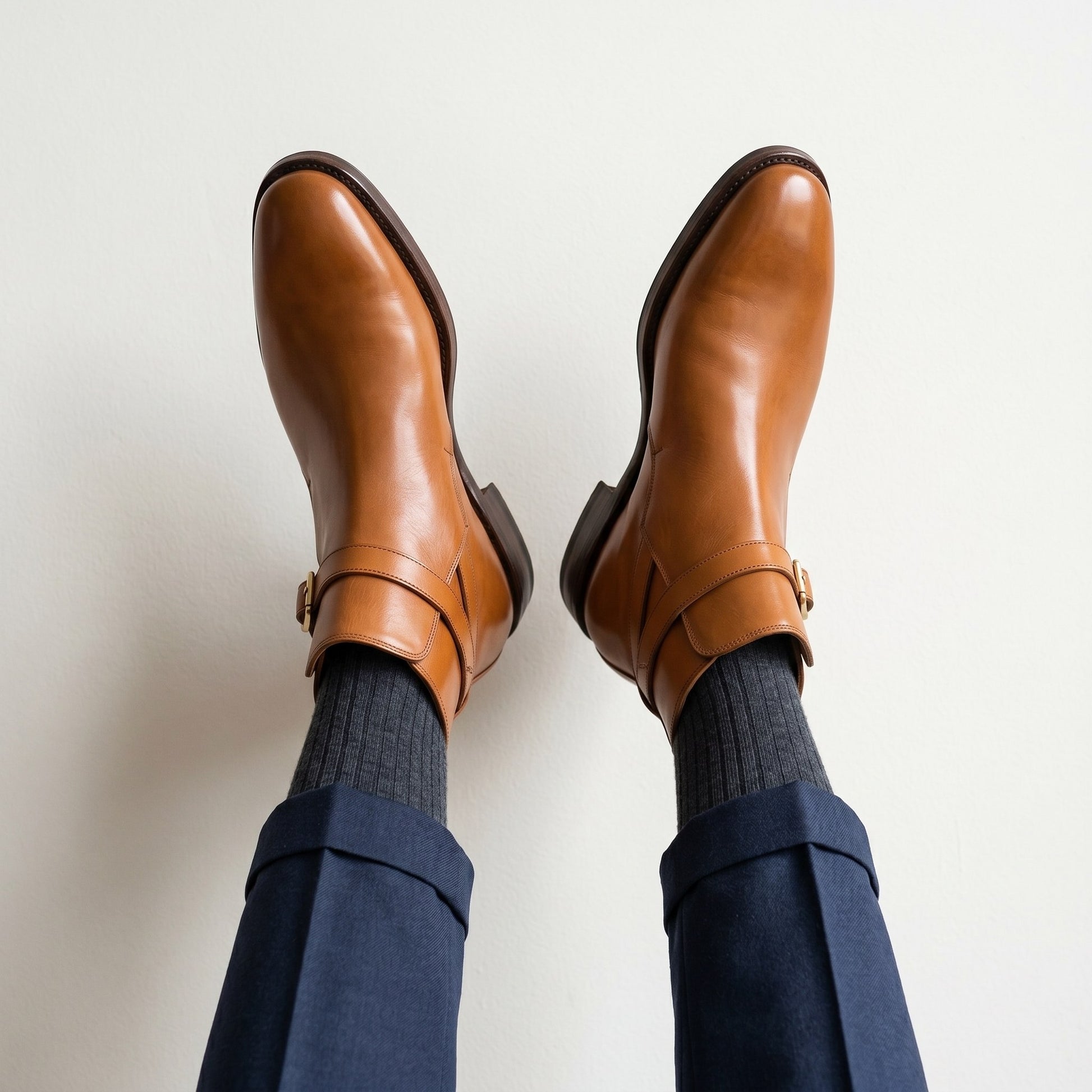 Luxury Edition - Artisian Made Tan Italian Leather Paestum Jodhpur Boots