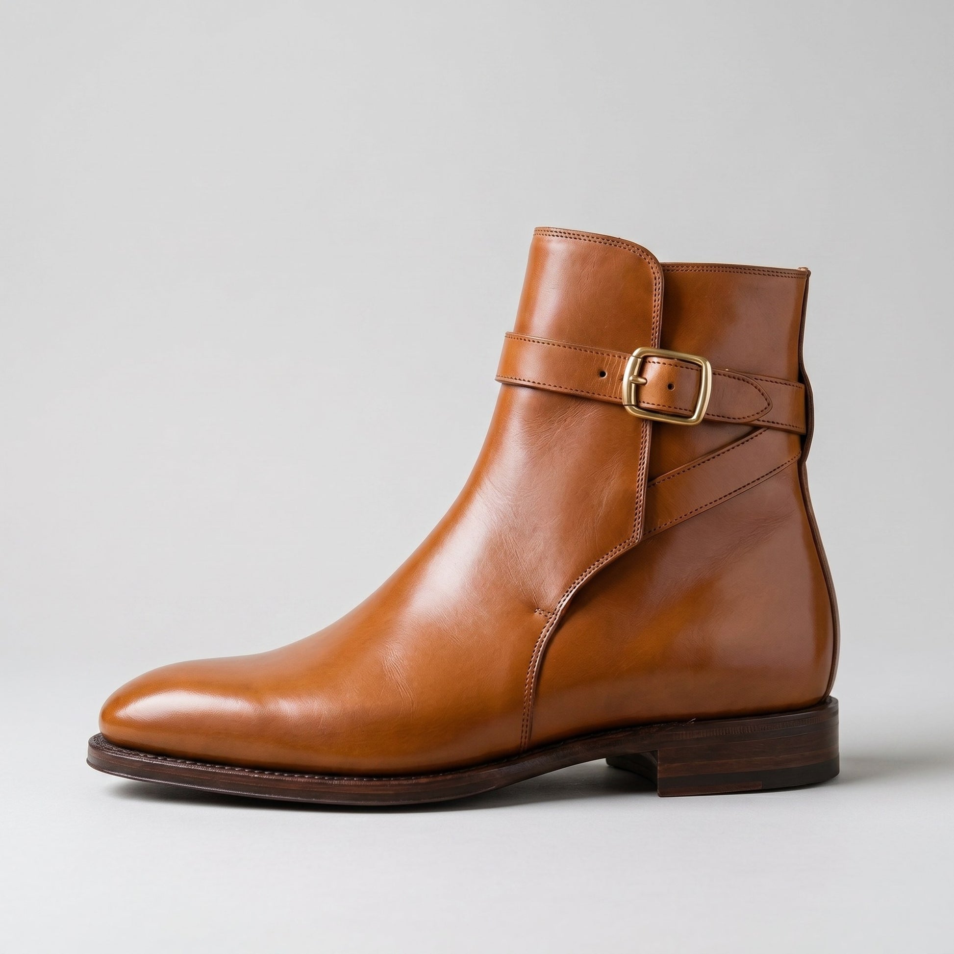 Luxury Edition - Artisian Made Tan Italian Leather Paestum Jodhpur Boots