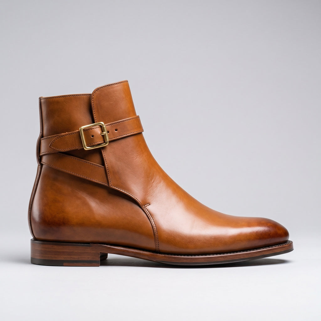 Luxury Edition - Artisian Made Tan Italian Leather Palestrina Jodhpur Boots