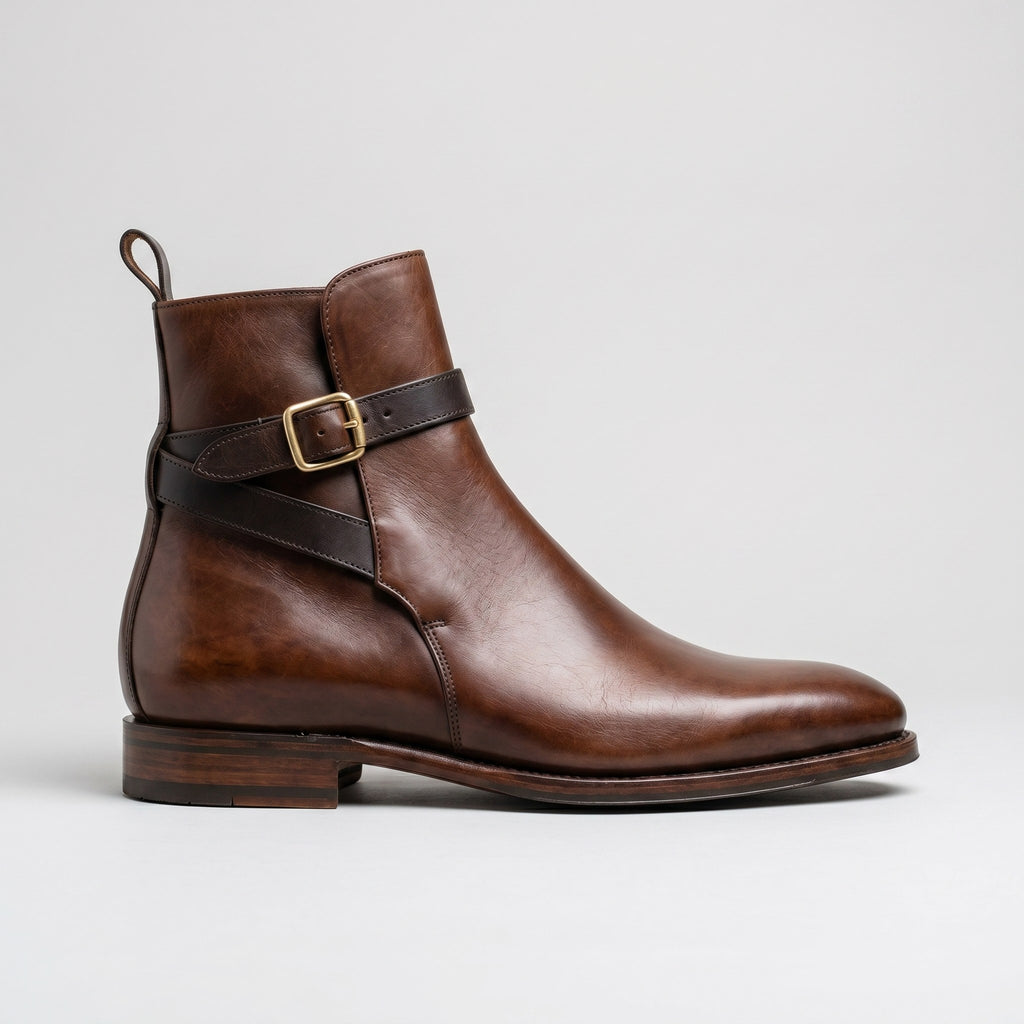 Luxury Edition - Artisian Made Brown Italian Leather Pavia Jodhpur Boots