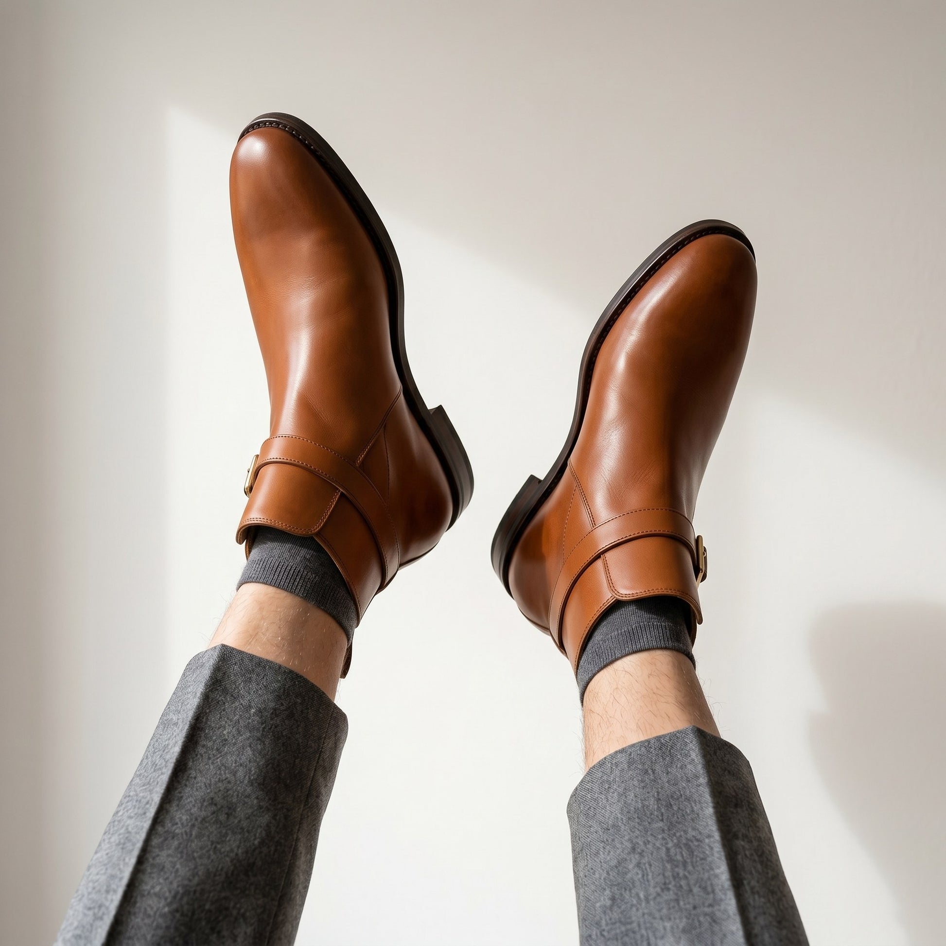 Luxury Edition - Artisian Made Tan Italian Leather Peschiera Jodhpur Boots