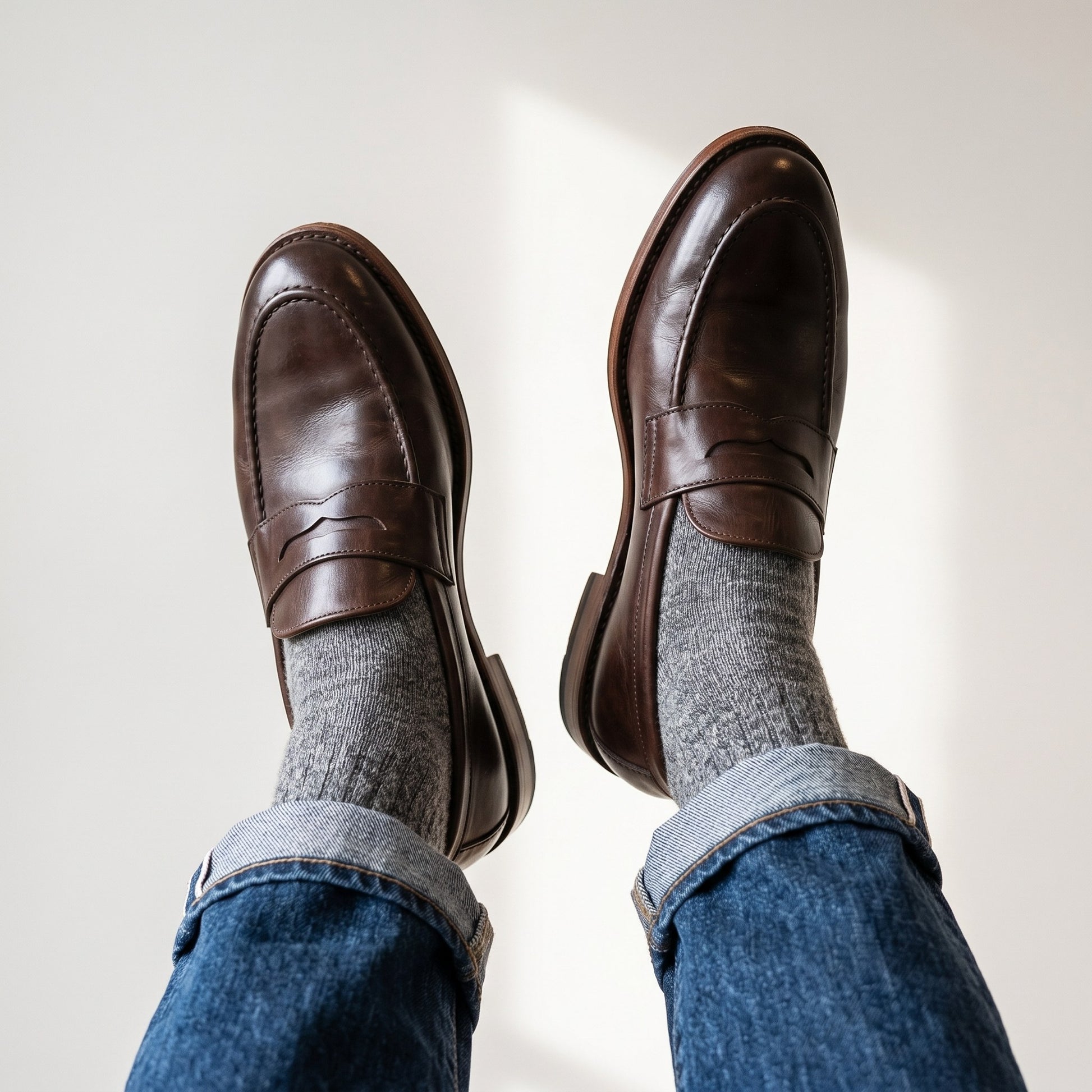 Luxury Edition - Artisian Made Brown Italian Leather Rapolano Penny Loafers