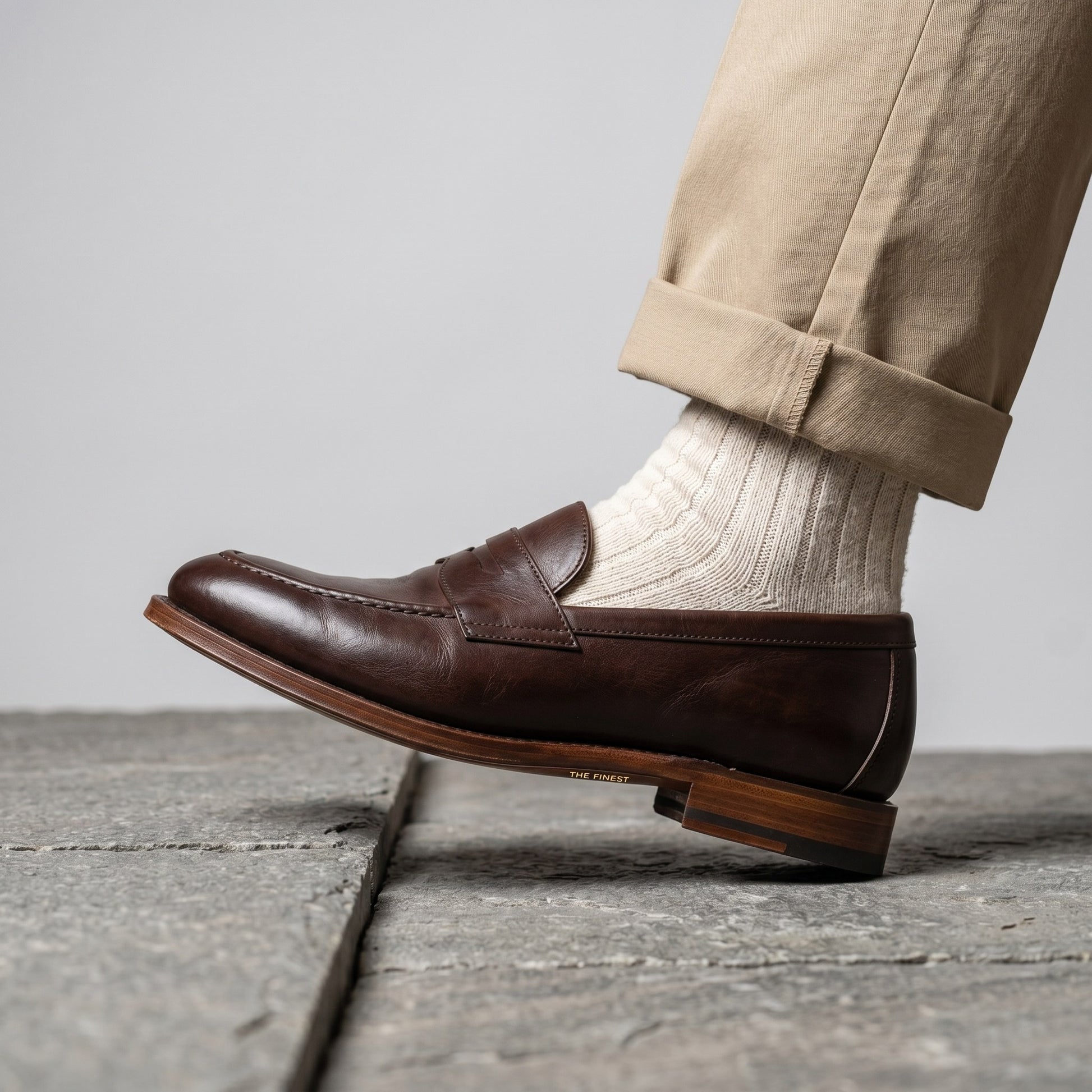 Luxury Edition - Artisian Made Brown Italian Leather Rapolano Penny Loafers