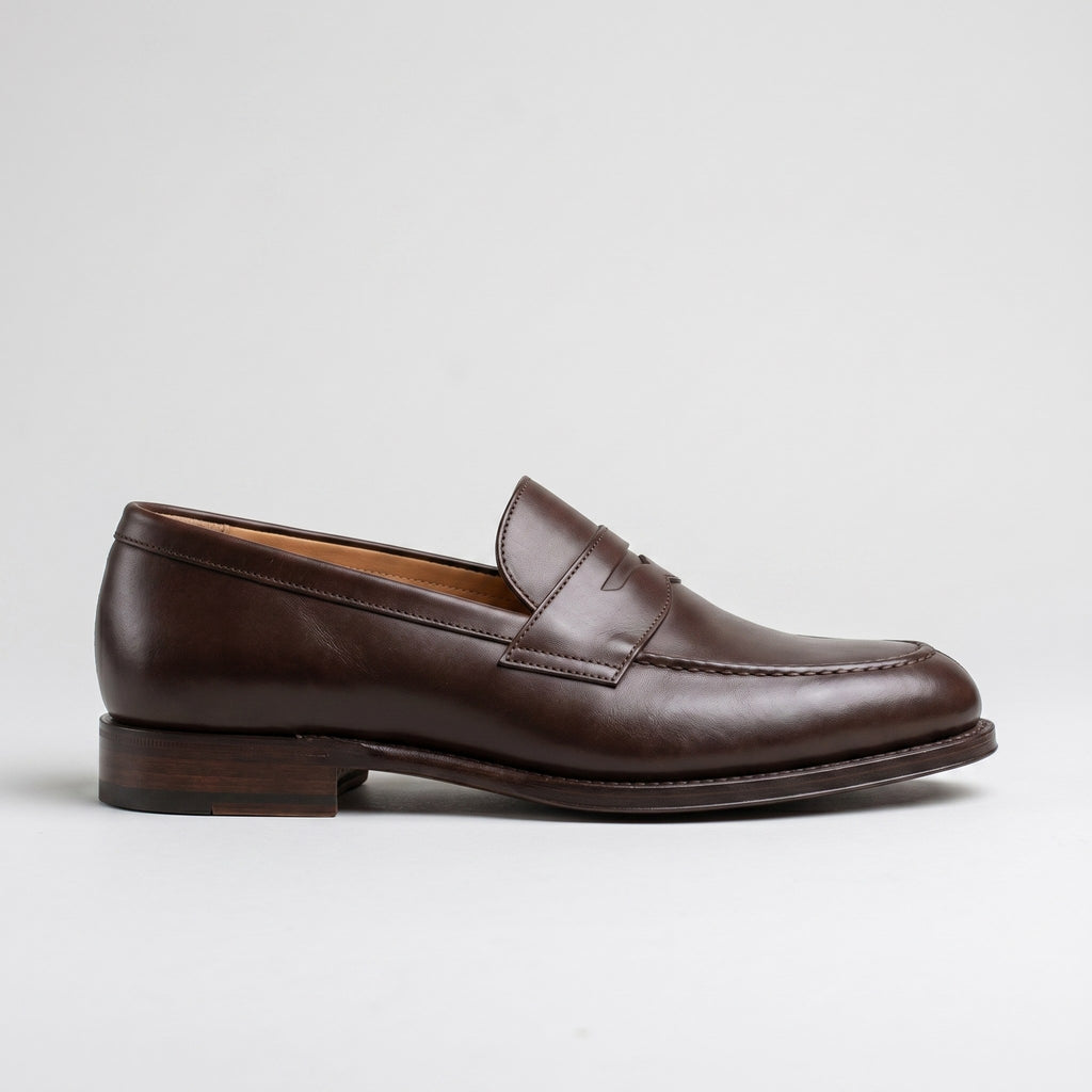 Luxury Edition - Artisian Made Brown Italian Leather Recanati Penny Loafers