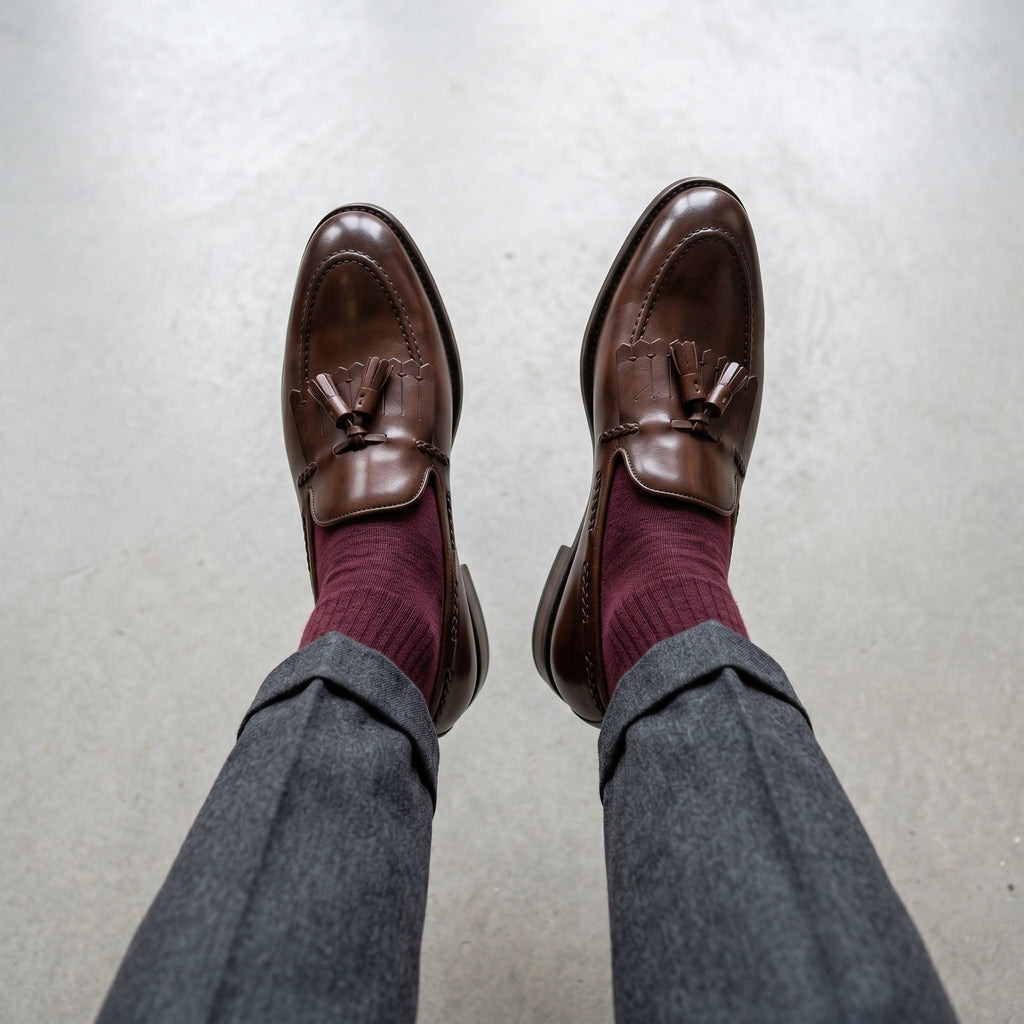 Luxury Edition - Artisian Made Brown Italian Leather Senigallia Tassel Loafers