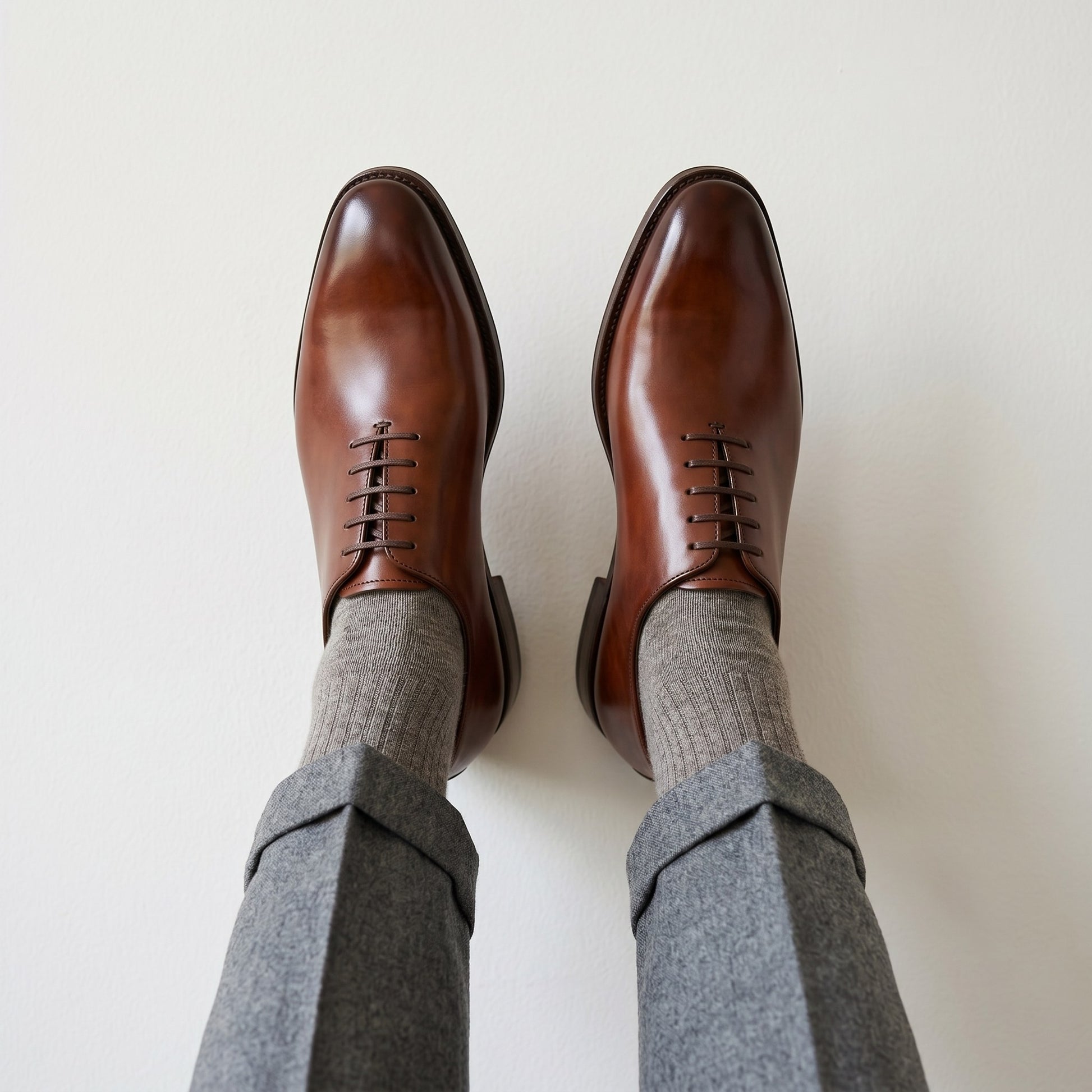 Luxury Edition - Artisian Made Brown Italian Leather Spilimbergo Whole Cut Oxford Shoes