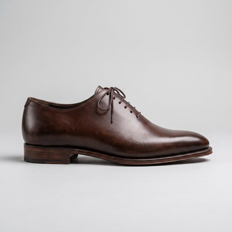 Luxury Edition - Artisian Made Brown Italian Leather Tarquinia Whole Cut Oxford Shoes