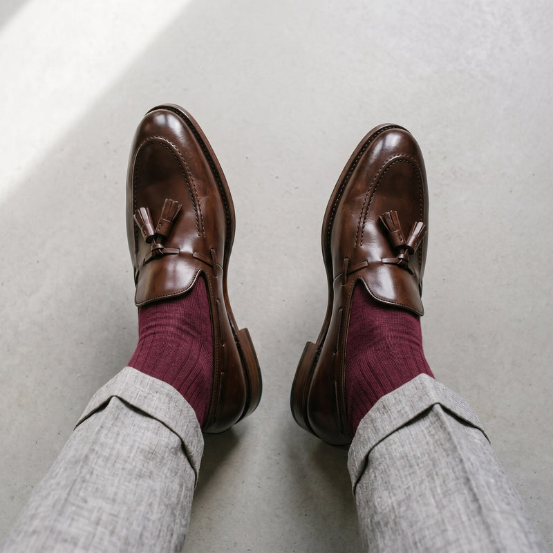 Luxury Edition - Artisian Made Brown Italian Leather Varenna Tassel Loafers
