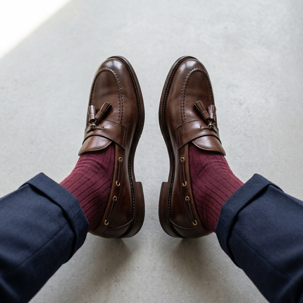 Luxury Edition - Artisian Made Brown Italian Leather Venosa Tassel Loafers