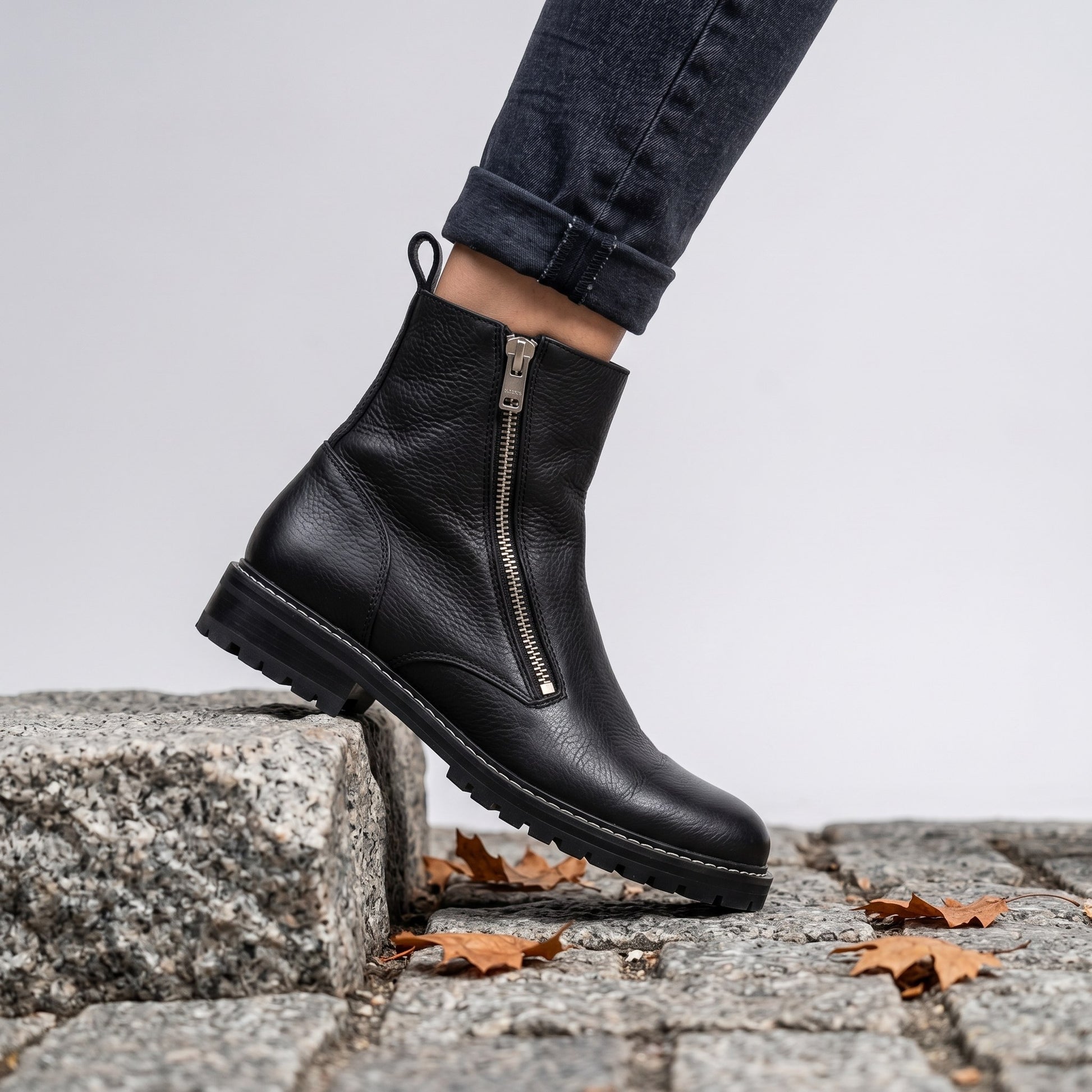Luxury Edition - Artisian Made Black Italian Leather Camerino Zipper Boots