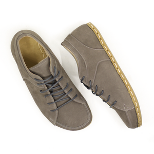 Grey Leather Dedalo Barefoot Sneaker