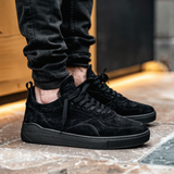 Black Suede Sport Coal Cusion Sneaker  - Summer 2024 Collection