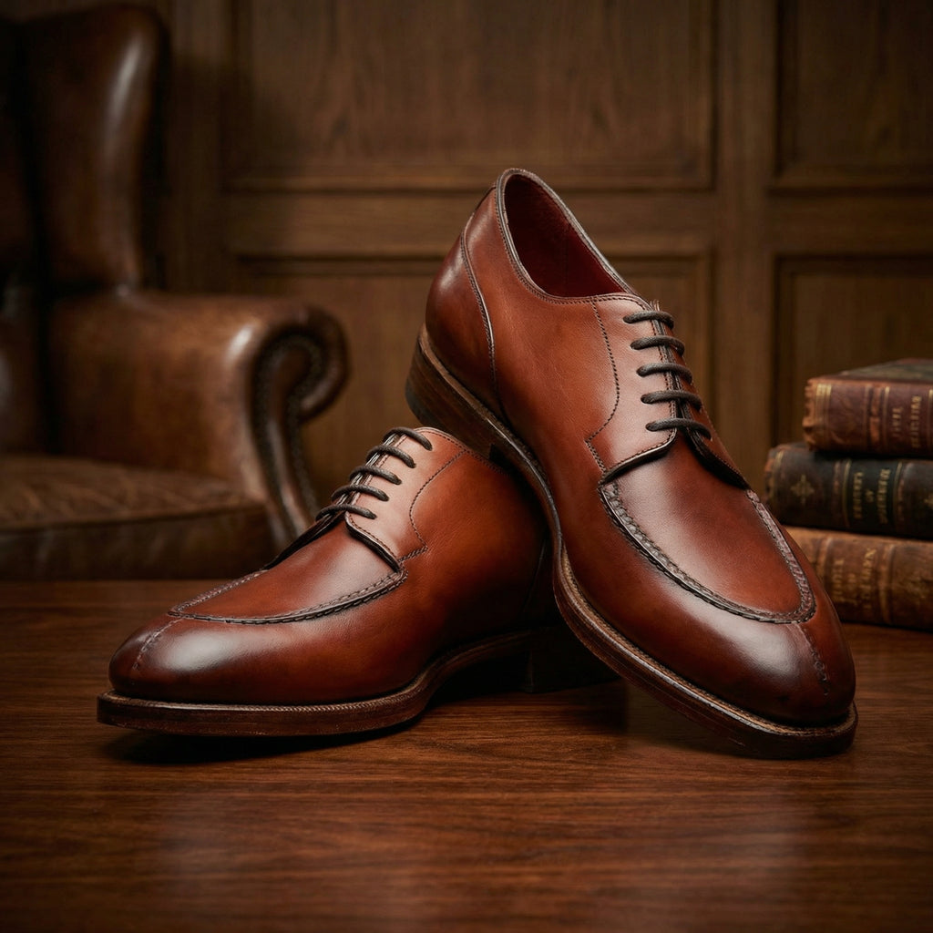 Fire Tan Leather Hamlet Derby Shoes