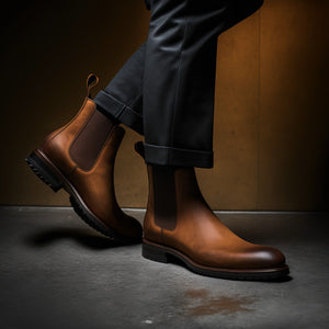 Tan Leather Austin Chunky Chelsea Boots AW24