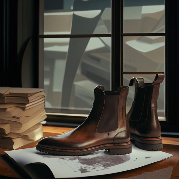Brown Leather Ashton Chunky Chelsea Boots