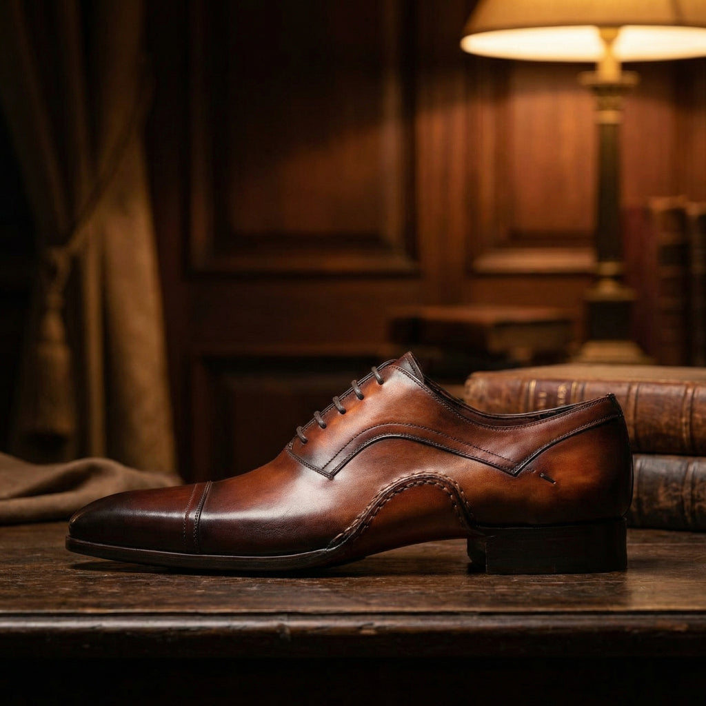 Brown Leather Byron Bay Oxfords Shoes