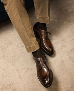 Brown Leather Teruel Derby Shoes 