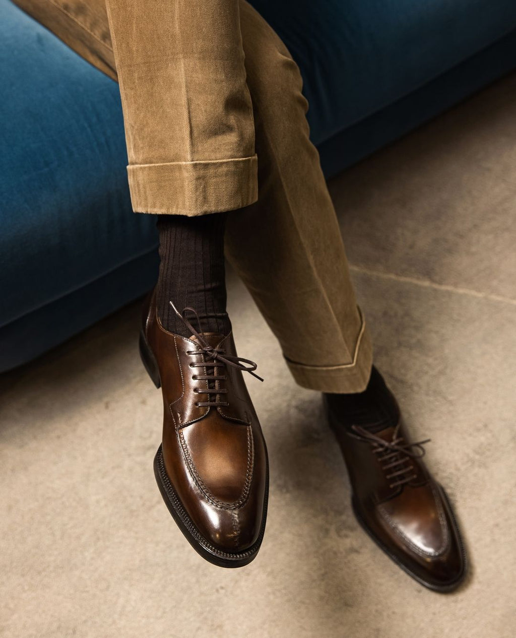 Brown Leather Teruel Derby Shoes - AW24