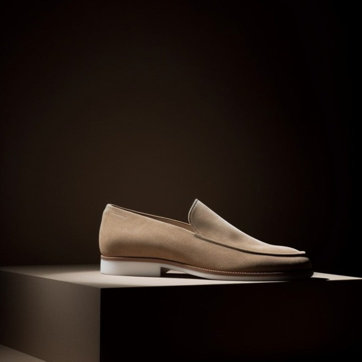 Cream Suede Nolan Loafers - AW24