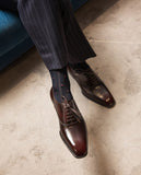 Brown Leather Tangier Oxford Shoes 