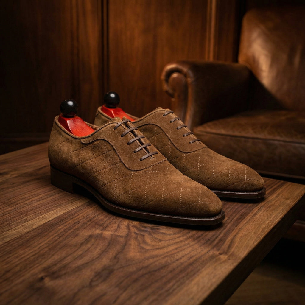 Height Increasing Black Leather Copnor Oxfords