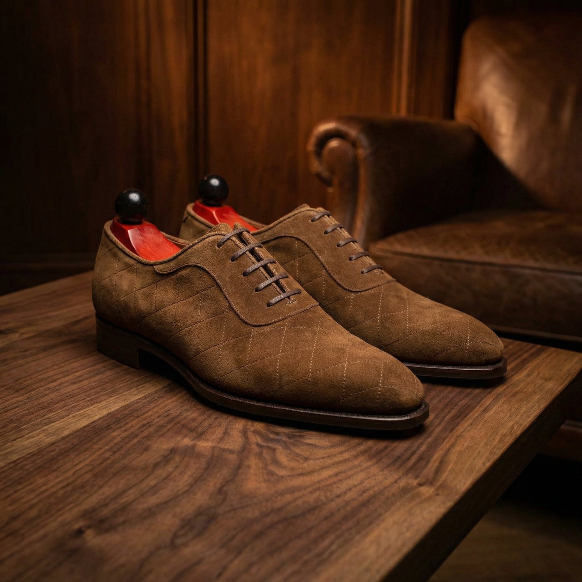 Height Increasing Black Leather Copnor Oxfords