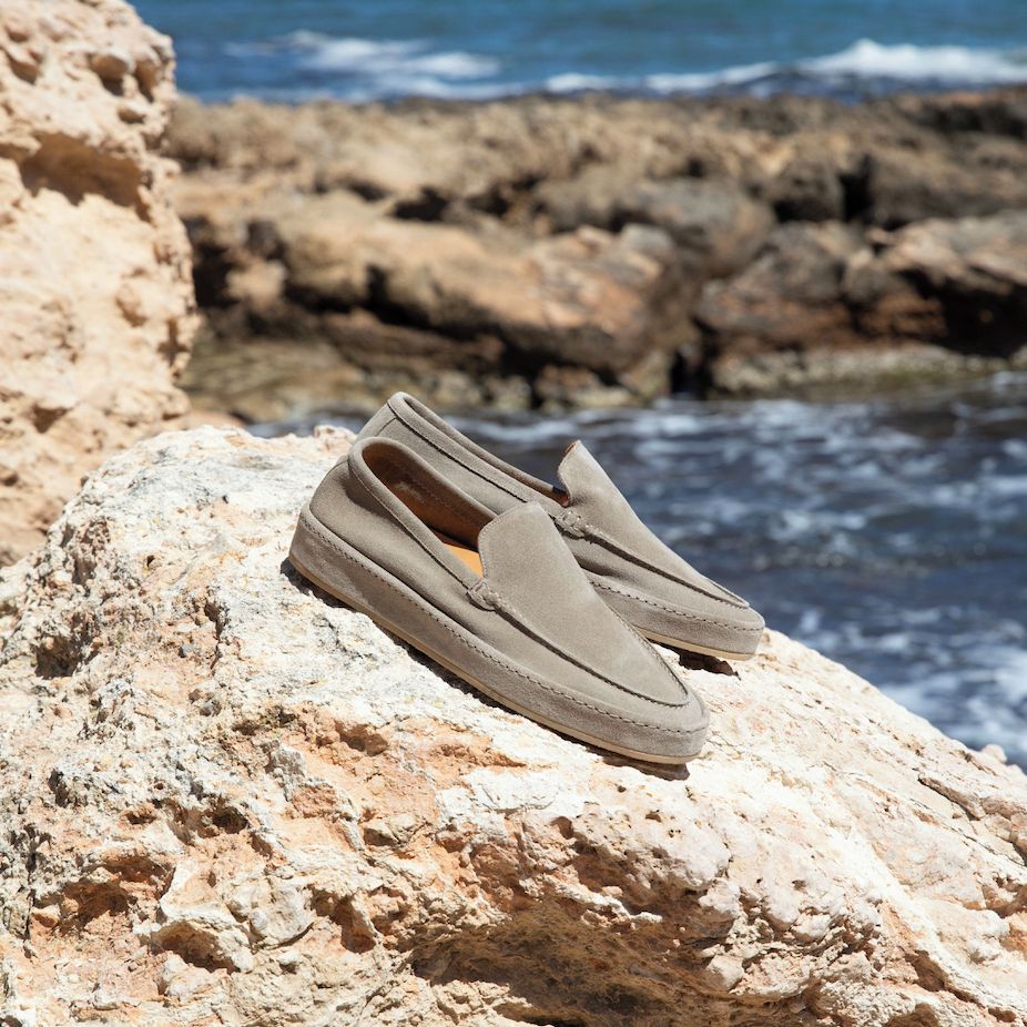 Grey Suede Freya Calm Loafers