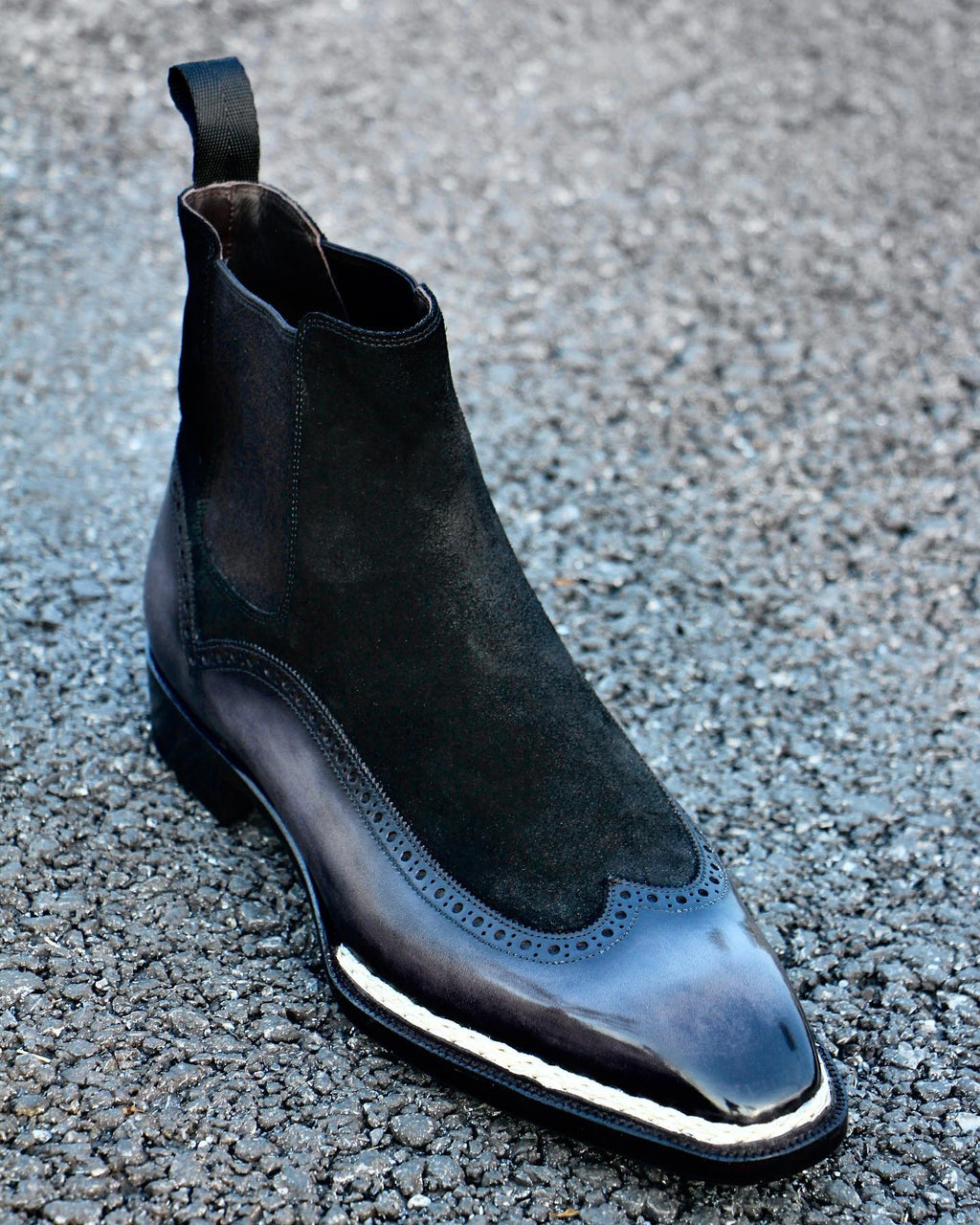 Brown Leather Livorno Slip On Chelsea Boots 