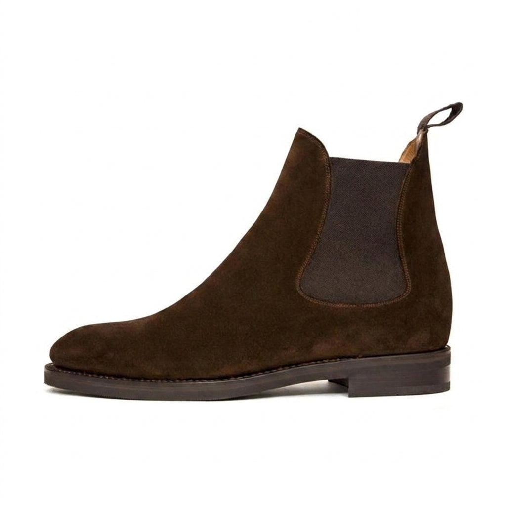 Brown Suede Fenland Slip On Chelsea Boots