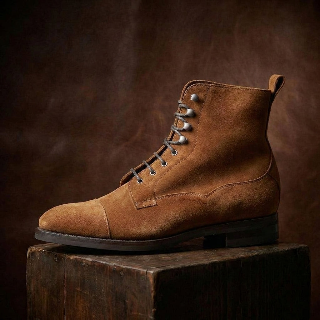 Tan Leather Purley Lace Up Boots