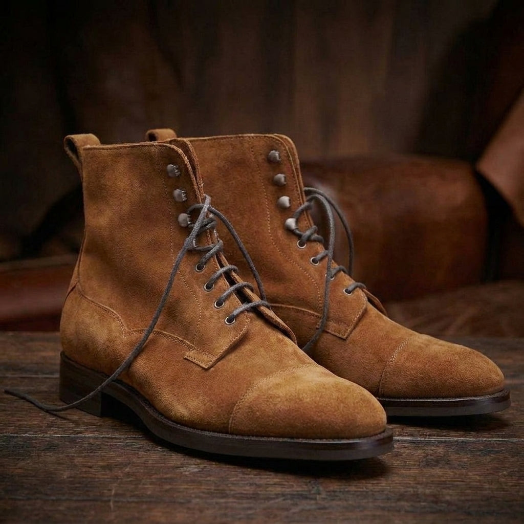 Tan Leather Purley Lace Up Boots