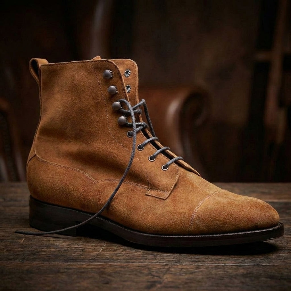 Tan Leather Purley Lace Up Boots