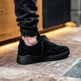 Black Suede Sport Coal Cusion Sneaker  - Summer 2024 Collection