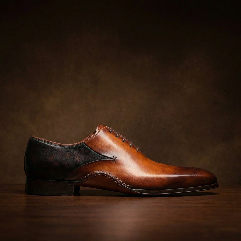 Black & Tan Leather Bowral Oxfords Shoes