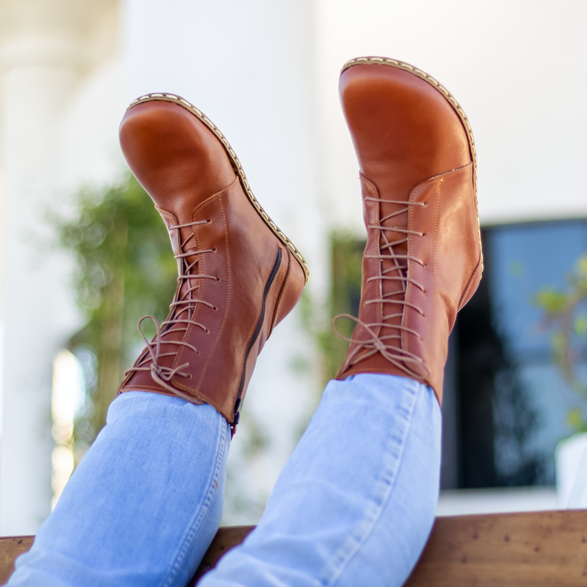 Tan Leather Drago Barefoot Boot