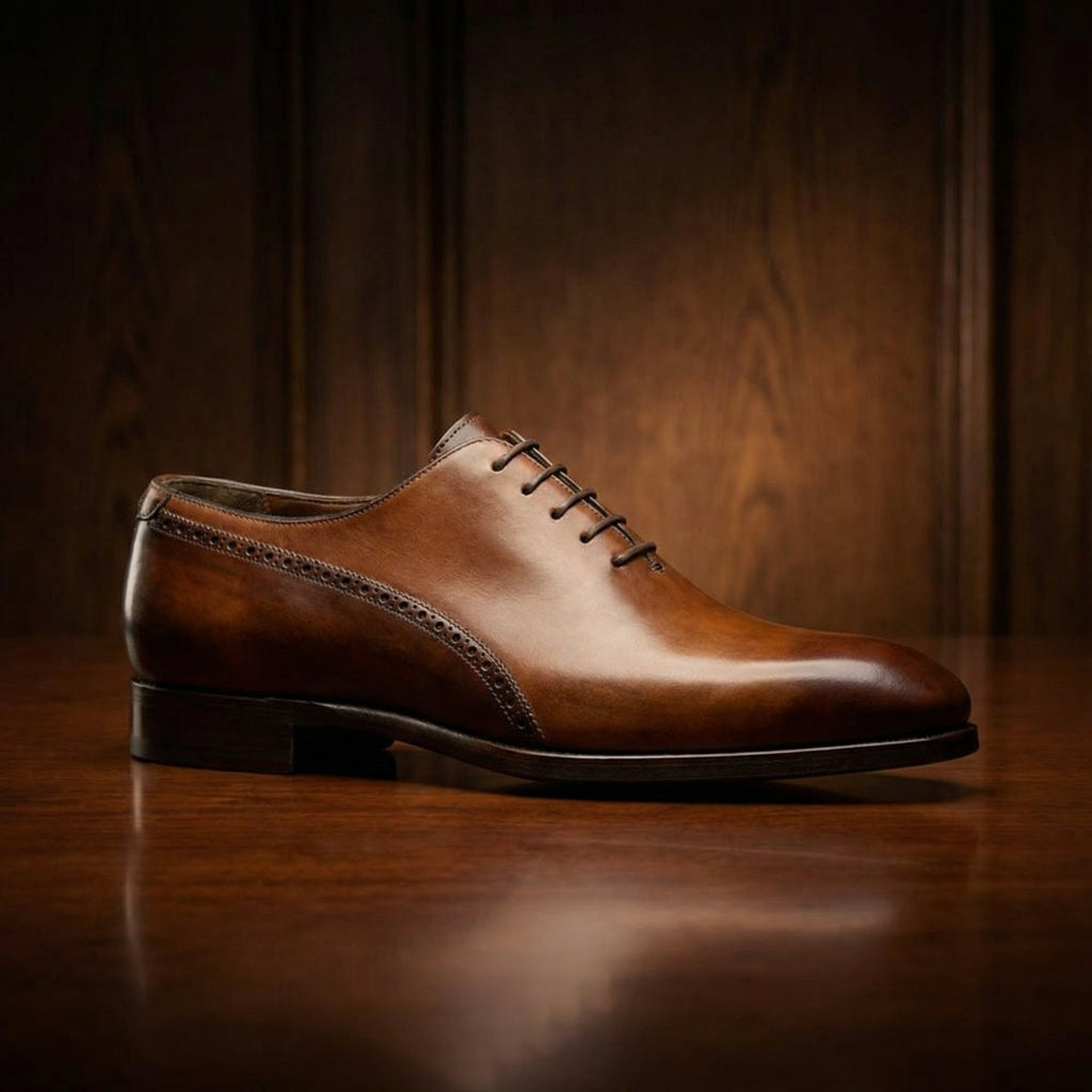 Tan & Brown Leather Darien Brogue Oxfords