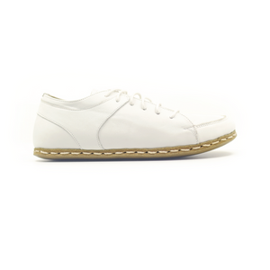 White Leather Delfino Barefoot Sneakers