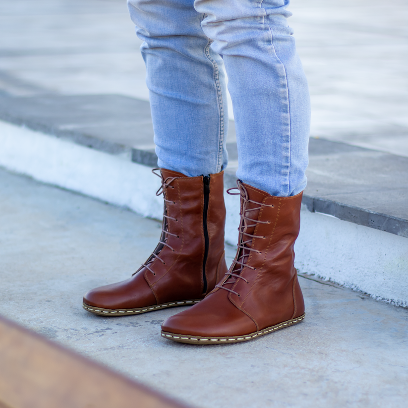 Tan Leather Drago Barefoot Boot