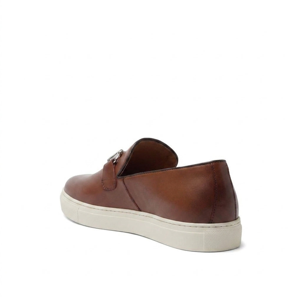 Tan Leather Alvin Horse Bit Sneakers